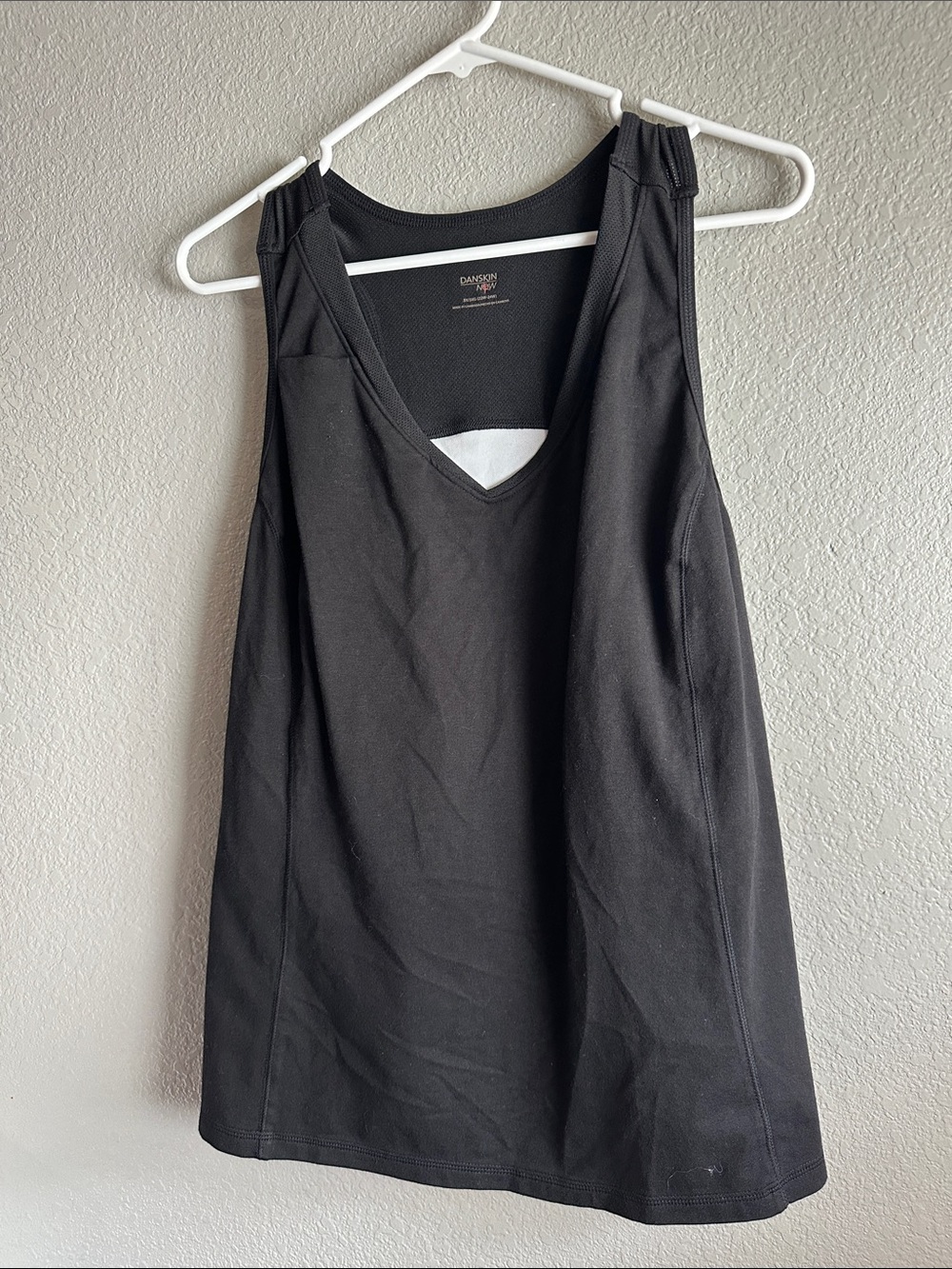 Danskin Black V-Neck Performance Tank